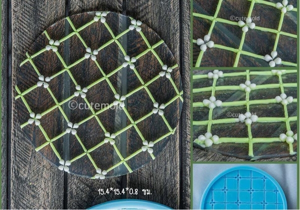 Khuôn Silicon - Viền Mảng Tròn - Đan Ô Hoa M38 - 15cm