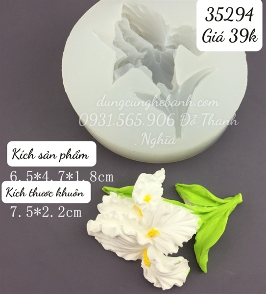 Khuôn Silicon - Chùm Hoa Lan - Kèm Lá
