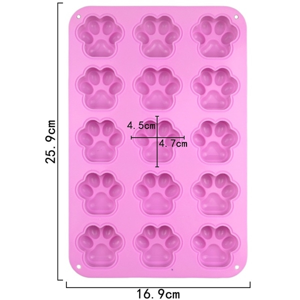 Khuôn Silicon - Động Vật - Bàn Chân Chó Mèo - Trung 4.7cm 15c