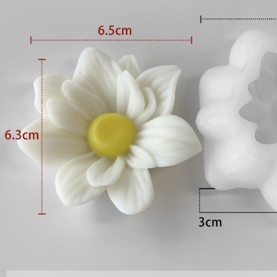 Khuôn Silicon - Hoa Cúc Thược Dược Cúc Phi 6.5cm