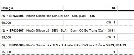 Khuôn Silicon - Hoa Sen Đài Lá Set 3
