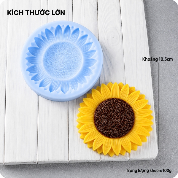 Khuôn Silicon - Hoa Hướng Dương - Mặt 10.5cm