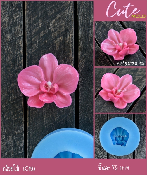 Khuôn Silicon - Hoa Lan C19 6.3cm