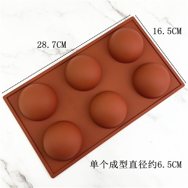 Khuôn Silicon - Mochi - Cầu - Kim Cương - Cầu 6.5cm H4 6c