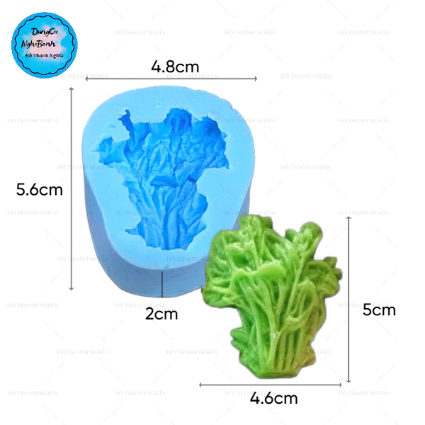 Khuôn Silicon - Rau Củ - Bắp Cải Chùm 5cm