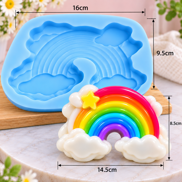 Khuôn Silicon - Bầu Trời - Cầu Vồng - 16cm