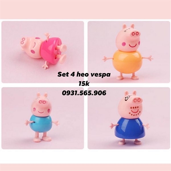 Con Heo - Lợn Nhựa - PKD - Set 4 - Gia Đình