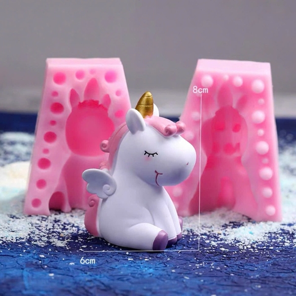Khuôn Silicon - Động Vật - Ngựa Pony 2 Mảnh 8cm