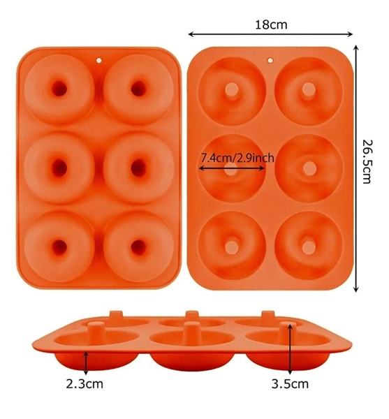 Khuôn Silicon - Donut - Vĩ 7.4cm H3.5 6c