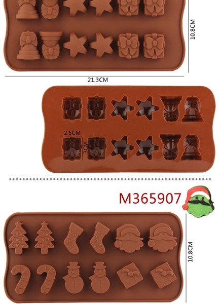 Khuôn Silicon - Noel - Vĩ TH Gậy Quà Thông Tất 12c