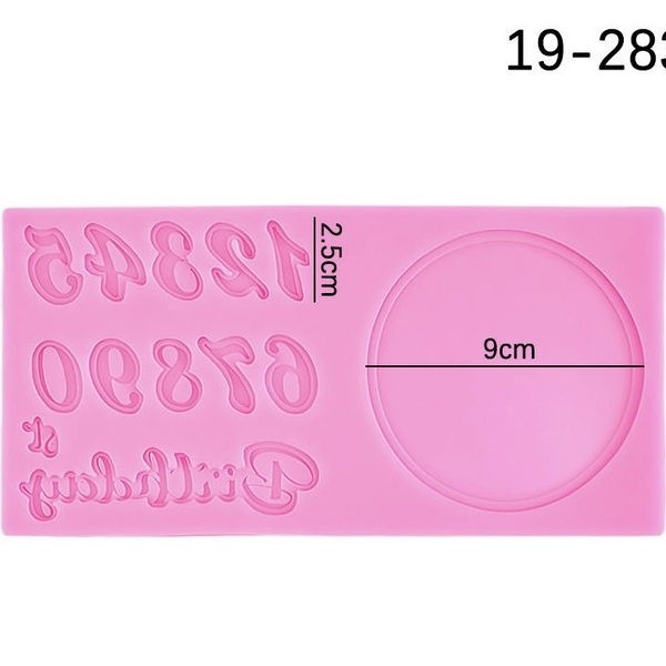 Khuôn Silicon - Số 0-9 - Số Bảng Tròn