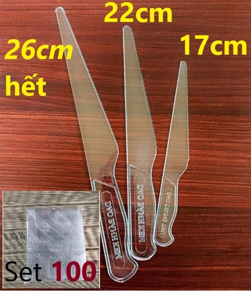 Dao Nhựa Cắt Bánh - PKS - Dao Trong - 17cm