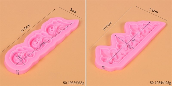 Khuôn Silicon - Viền Chuỗi Họa Tiết - Họa Tiết Uốn 18.5x5.2cm