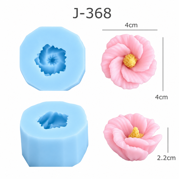 Combo 3 Khuôn Silicon - Hoa Cúc Nhụy Cánh Xoay Nhiều Tầng