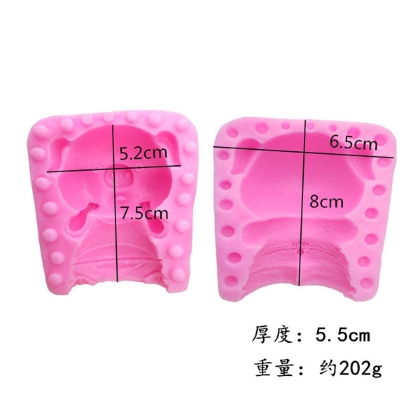 Khuôn Silicon - Động Vật - Heo Chấp Tay 2 Mảnh 7.5x5.2cm