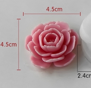 Khuôn Silicon - Hoa Hồng Lai - Hồng Trà - 4.5cm