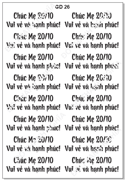 Decal Chủ Đề Gia Đình DPN - GĐ -GĐ26