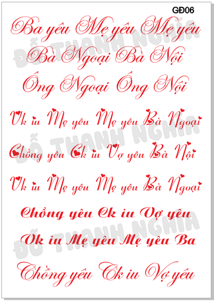 Decal Chủ Đề Gia Đình - GĐ- GĐ06