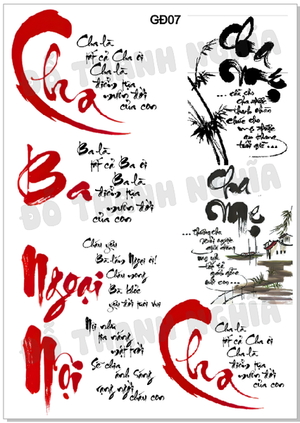 Decal Chủ Đề Gia Đình - GĐ- GĐ07