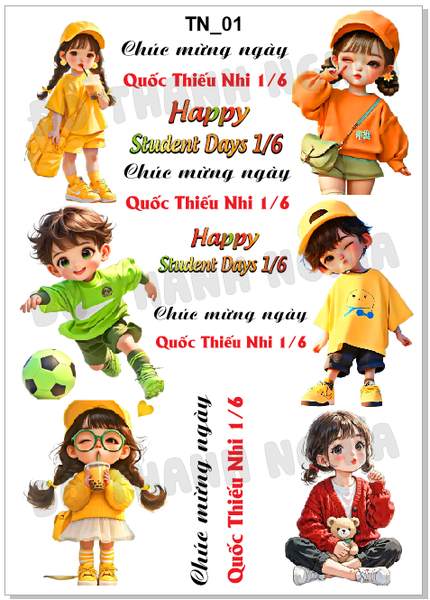 Decal Chủ Đề Gia Đình THIẾU NHI TN01