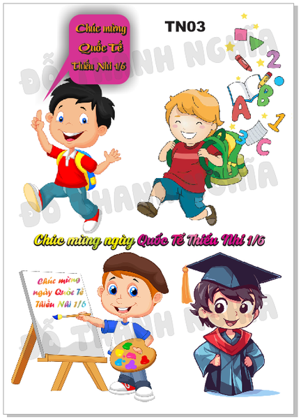 Decal Chủ Đề Gia Đình THIẾU NHI TN03