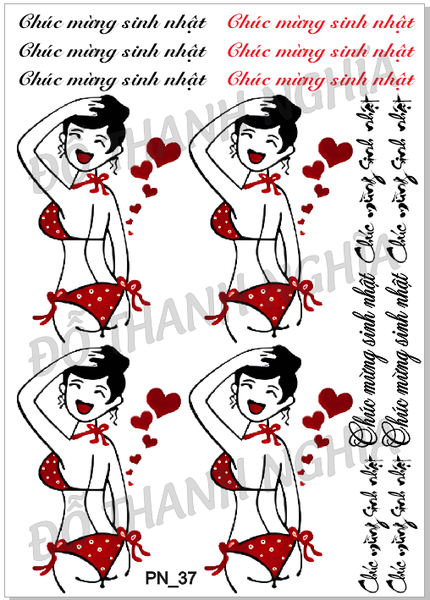 Decal Chủ Đề Phụ Nữ - DPN - DPN37