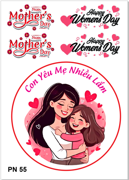 Decal Chủ Đề Phụ Nữ - DPN - DPN55 18cm