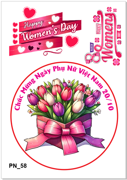 Decal Chủ Đề Phụ Nữ - DPN - DPN58 18cm