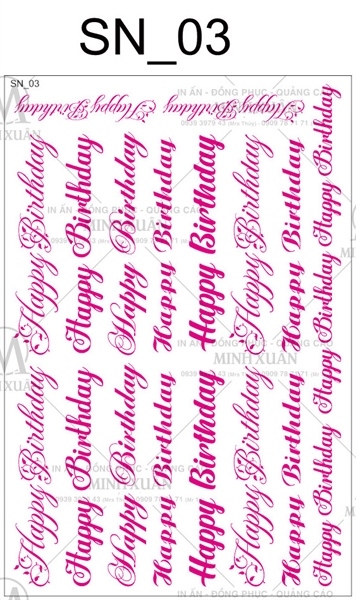 Decal Chủ Đề Sinh Nhật - DSN - DSN03