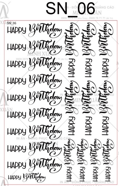 Decal Chủ Đề Sinh Nhật - DSN - DSN06