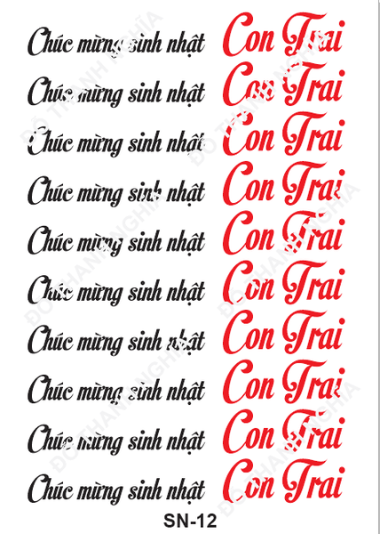 Decal Chủ Đề Sinh Nhật - DSN - DSN12