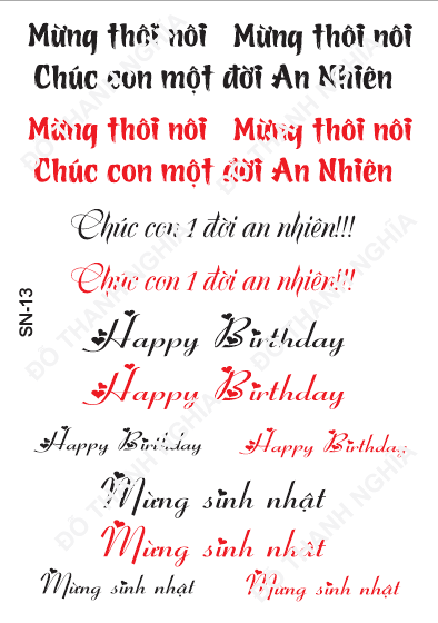 Decal Chủ Đề Sinh Nhật - DSN - DSN13