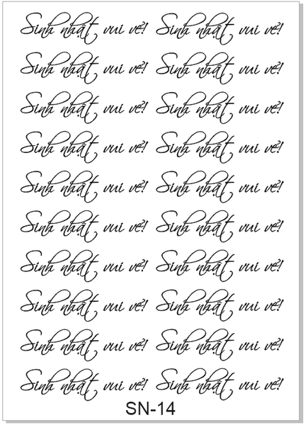 Decal Chủ Đề Sinh Nhật - DSN - DSN14