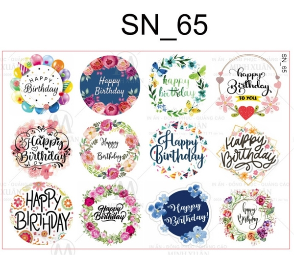 Decal Chủ Đề Sinh Nhật - DSN - DSN65