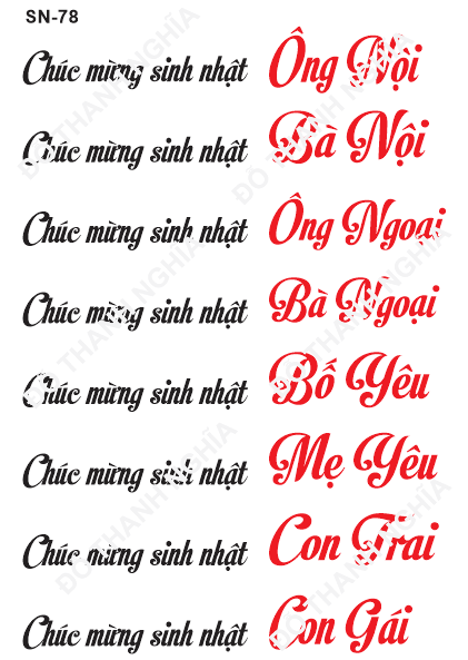 Decal Chủ Đề Sinh Nhật - DSN - DSN78