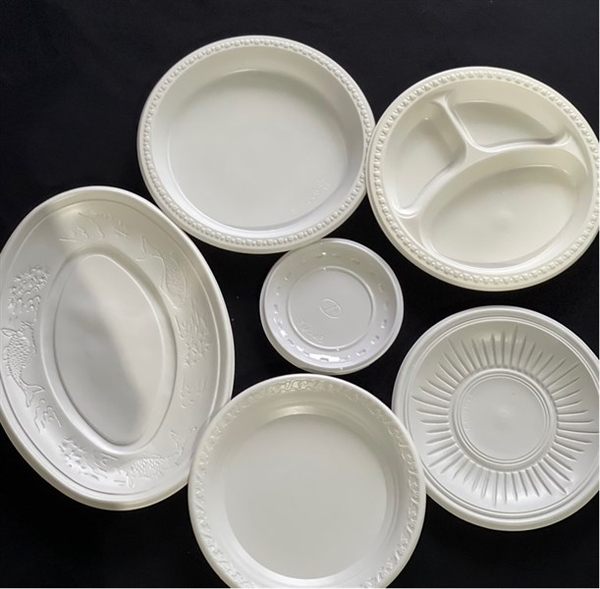 Dĩa Nhựa Tròn THH - Sấp 50 Dĩa - 3 Ngăn