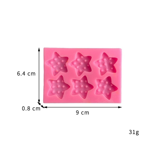 Khuôn Silicon - Bánh Quy Ngôi Sao 3cm 6c