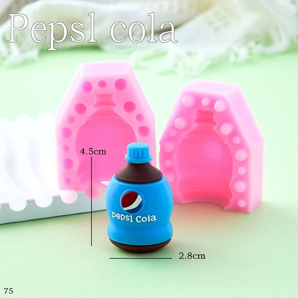 Khuôn Silicon Nước Uống Chai Peps1 Cola 2 Mảnh 4.5cm