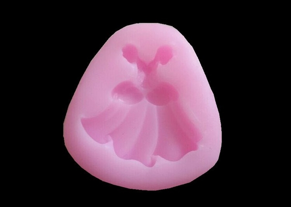 Khuôn Silicon - Đầm Bé Gái Nhỏ 4.2*3.8*0.7Cm