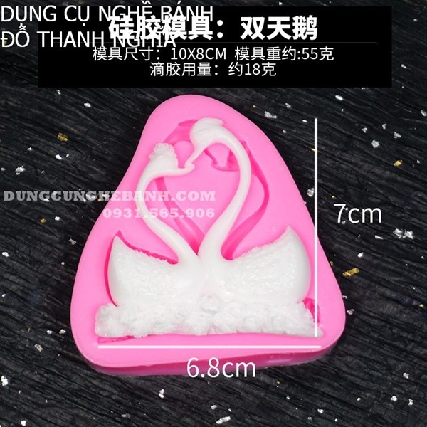 Khuôn Silicon - Động Vật - Chim Thiên Nga 2c