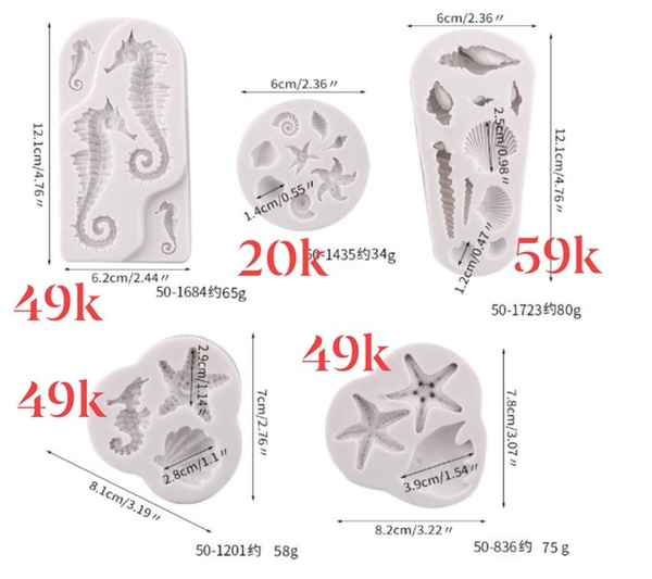 Khuôn Silicon - Sinh Vật Biển TH - Cá Sao - 3c