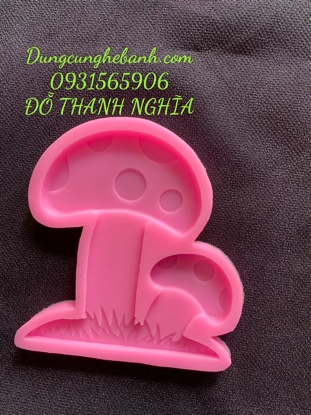 Khuôn Silicon - Rau Củ - Nấm - Lớn Nhỏ 9.2cm Cỏ 2c