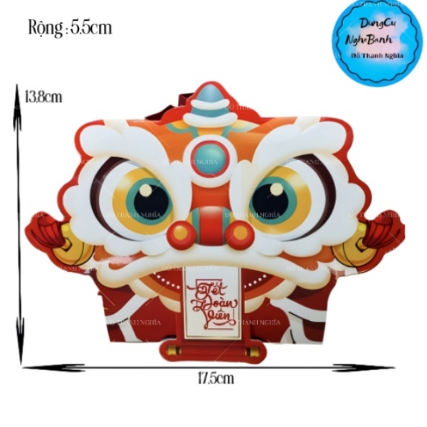 Hộp Giấy - Bánh Trung Thu Quai Xách - 1 Bánh - 1B02