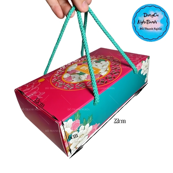 Hộp Giấy - Bánh Trung Thu Quai Xách - 2 Bánh - 2B02