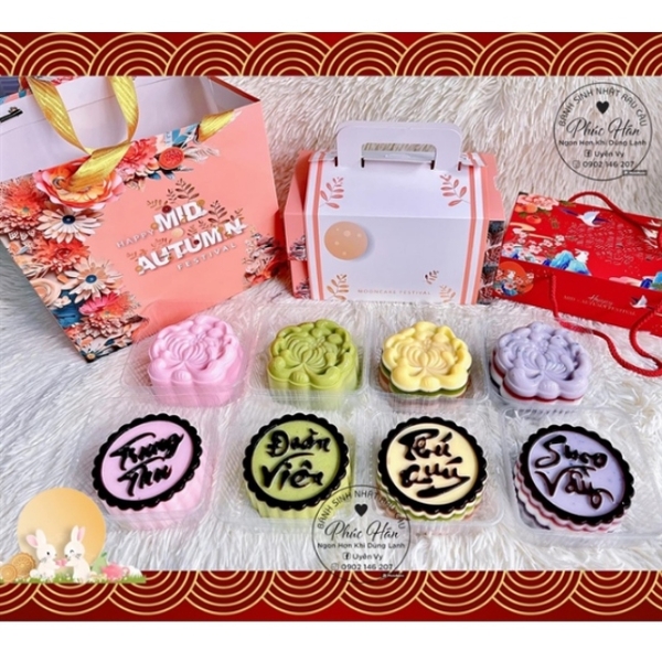 Hộp Giấy - Bánh Trung Thu Quai Xách - 4 Bánh - 4N05