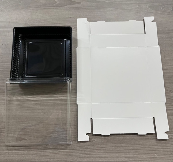 Hộp Giấy Vuông - Lót Nhựa 14.5cm cao 5.4cm - TRẮNG