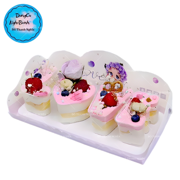 Hộp Nhựa - Chữ Nhật Chữ LOVE - Đế Trắng