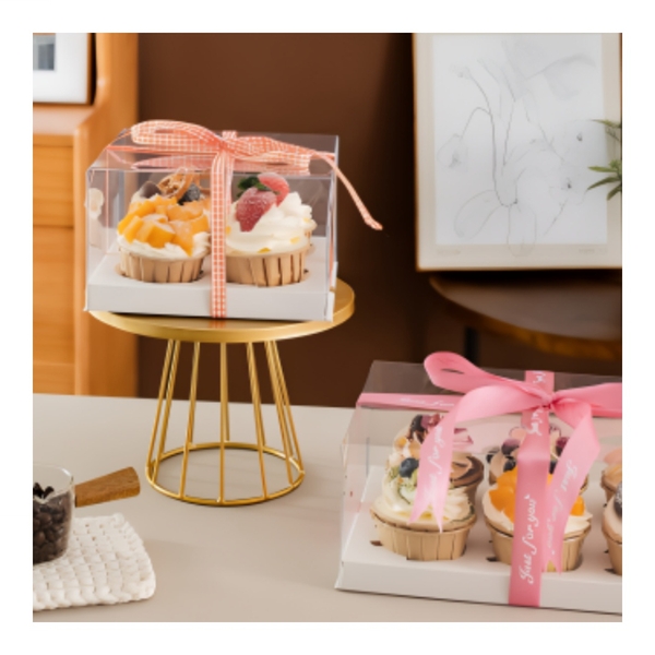 Hộp Nhựa - Cup Cake Gấp - 2 Bánh