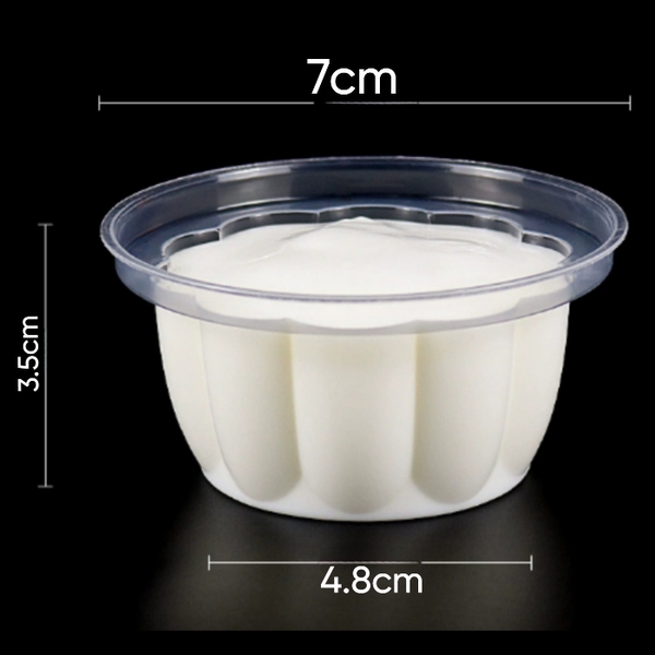 Hộp Nhựa - Mai Bánh Flan 90ml - Set 50