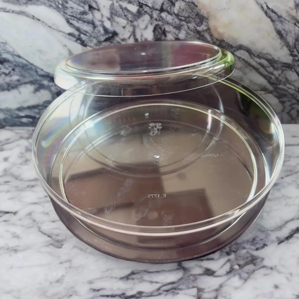 Hộp Nhựa Mika - Tròn 20x5.5cm - Cứng Giòn - 1200ml